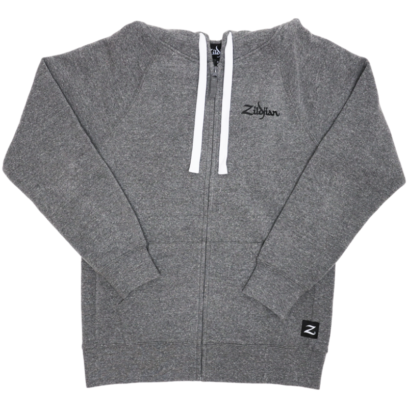 On Sale Zildjian Gray Zip Up Logo Hoodie