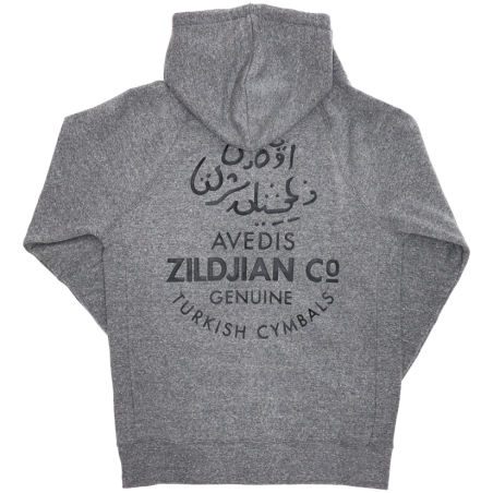 On Sale Zildjian Gray Zip Up Logo Hoodie